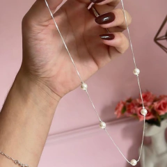 Colar Prata Pérolas na internet