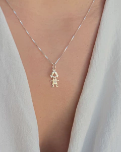 Colar Prata 925 menina pendente na internet