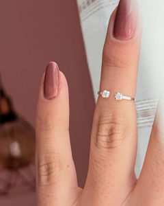 Anel Prata 925 Falange regulável zircônia dupla na internet