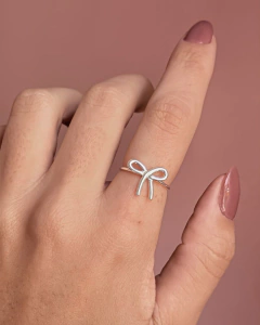 Anel Prata 925 Laço liso regulável - comprar online