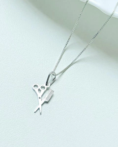 Colar Prata 925 Tesoura e pente - comprar online