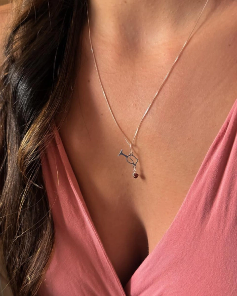 Colar Prata 925 Vinho - comprar online