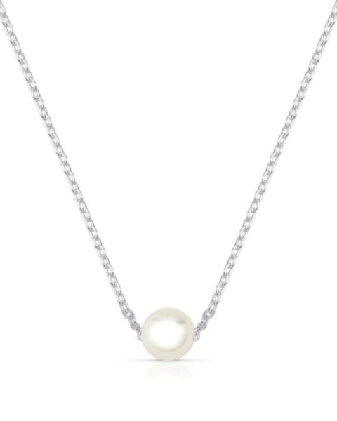 Colar Prata 925 pérola 8mm - comprar online