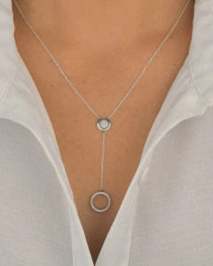 Colar Prata 925 círculos envelhecidos - Sabrina Pratas | Joias delicadas em prata 925