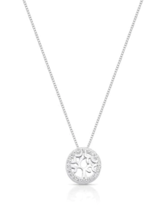 Colar Prata 925 Circulo cravejado árvore da vida - comprar online