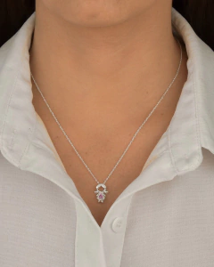 Colar Prata 925 menina cravejado - Sabrina Pratas | Joias delicadas em prata 925