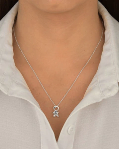 Colar Prata 925 menino cravejado - Sabrina Pratas | Joias delicadas em prata 925