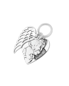 Berloque Prata 925 personalizado coração com asa (Foto) na internet