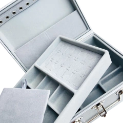 Maleta/porta joias - M dupla (prata) - comprar online