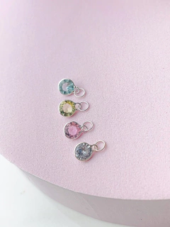 Pingente extra zircônia redondo 5mm