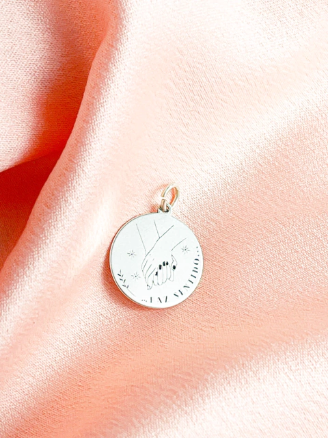 Pingente medalha redonda "...faz sentido"