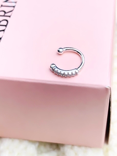 Piercing de pressão fino cravejado - comprar online