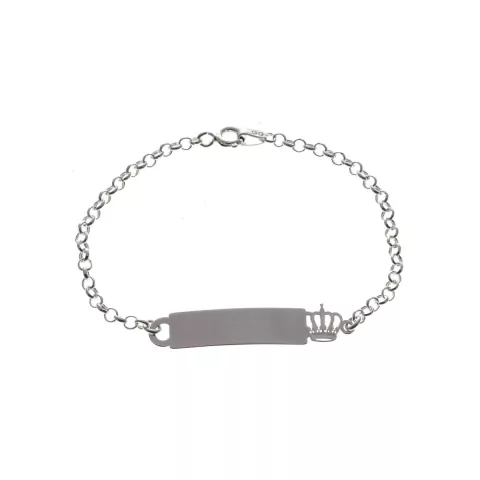 Pulseira infantil personalizada placa - Coroa