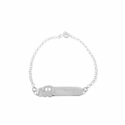 Pulseira infantil personalizada placa - Trenzinho