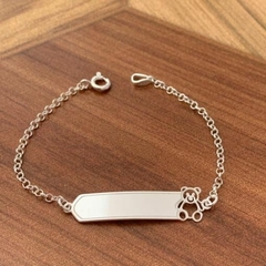 Pulseira infantil personalizada placa - Urso - comprar online