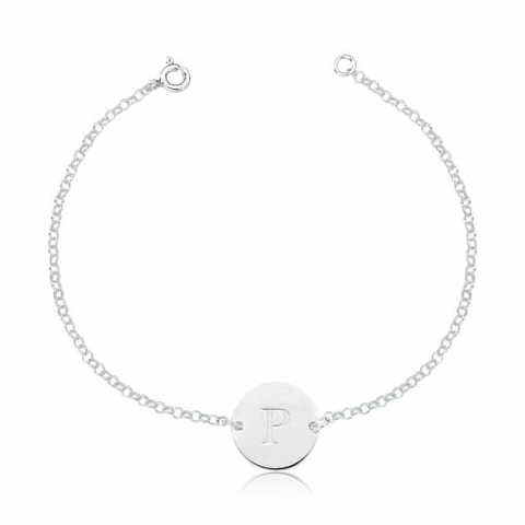 Pulseira elos medalha INICIAL