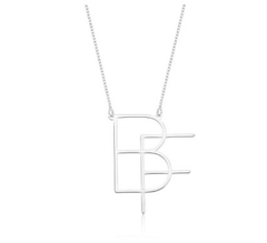 Colar personalizado Letrão duplo Sobreposto