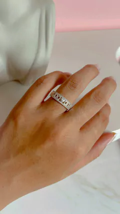 Anel Tudo Deus cravejado