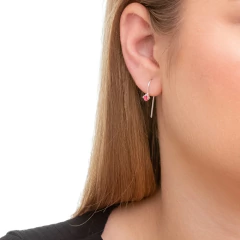 Brinco Prata fio ponto de luz colors - comprar online