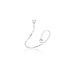 Anel Prata regulável ponto de luz - comprar online