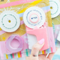 Rotuladora Rosa Pastel Motex E-303 (2 Discos)