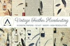 Colección Vintage Feather Handwriting