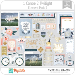 Hoja de Elementos 1 Canoe 2 Twilight Pack 3 American Crafts
