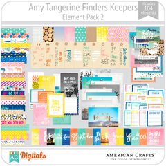 Hojas de Elementos Finders Keepers Amy Tangerine Pack 2 American Crafts