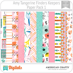 Finders Keepers Amy Tangerine PP1 American Crafts