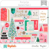 Hojas de Elementos Fa La La Pack 2 Crate Paper American Crafts