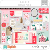 Hojas de Elementos Fa La La Pack 3 Crate Paper American Crafts