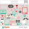 Hoja de Elementos Love Notes Pack 2 American Crafts