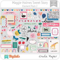 Hoja de Elementos Sweet Story Maggie Holmes Pack 2 American Crafts