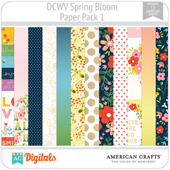 Spring Bloom DCWV PP1 American Crafts