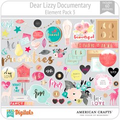Hoja de Elementos Documentary Dear Lizzy Pack 3 American Crafts