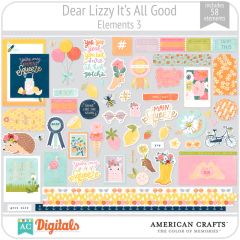 Hoja de Elementos It's All Good Dear Lizzy Pack 3 American Crafts