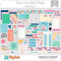 Hoja de Elementos She's Magic Dear Lizzy Pack 2 American Crafts