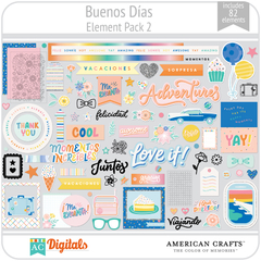 Hoja de Elementos Buenos Días Pack 2 American Crafts