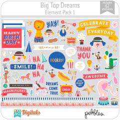 Hoja de Elementos Big Top Dreams Pack 1 American Crafts