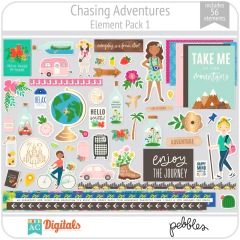 Hoja de Elementos Chasing Adventures Pack 1 American Crafts