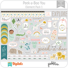 Hoja de Elementos Peek-a-Boo Pack 1 American Crafts