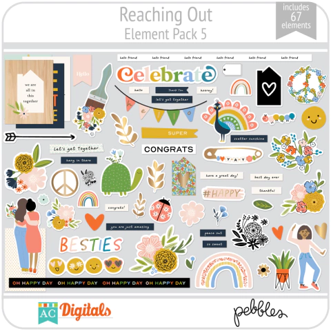 Hoja de Elementos Reaching Out Pack 5 American Crafts