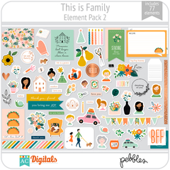Hojas de Elementos This Is Family Pack 2 American Crafts