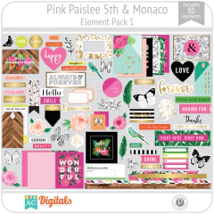 Hojas de Elementos 5th & Monaco Paislee Pack 1 American Crafts