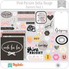 Hoja de Elementos Bella Rouge Pink Paislee Pack 1 American Crafts