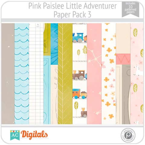 Little Adventurer Pink Paislee PP3 American Crafts