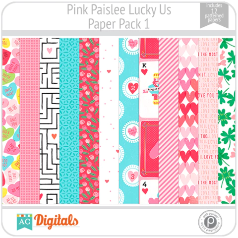 Lucky Us Pink Paislee PP1 American Crafts