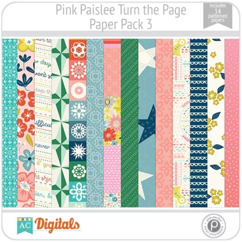 Turn The Page Pink Paislee PP3 American Crafts