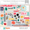 Hoja de Elementos Wildflowers & Honey Vicki Boutin Pack 4 American Crafts