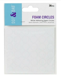 Círculos de foam adhesivos doble cara 1x15 mm 36 pcs Dot & Dab - comprar online